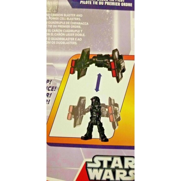 Star Wars Galactic Heroes Chewbacca & First Order TIE Pilot Hasbro Sealed - Picture 6 of 8